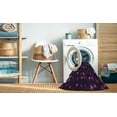 thumbnail image 2 of Ahgly Company Machine Washable Indoor Round Transitional Purple Jam Purple Area Rugs, 4' Round, 2 of 7