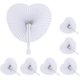 thumbnail image 2 of Fong Fong 24 Pcs Wedding Paper Fans Heart Shaped White Paper Fans Foldable Pocket Fan For Wedding Favor Party Bag Filler, 2 of 4