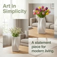 thumbnail image 6 of Unique Bargains Clear Plastic Bud Modern Flower Vase White 3.1" x 3.1" x 6.3", 6 of 6