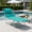 Light Green, variant on Topcobee Poolside Folding Bed, Outdoor Chaise Lounge Chair, Lounge Beach Chair with Adjustable Back, Tanning Chair, Pool Deck Furniture