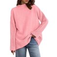 thumbnail image 1 of Suéter PRETTYGARDEN 2025 Rosa Oversized Cuello Alto Talla S, 1 of 8