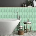 thumbnail image 3 of Peel and Stick Backsplash Feather Tile, Sage Green Self Adhesive Wall Tiles for Kitchen Bathroom, 3 of 6