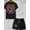 Black B, variant on Mens Short Sets 2 Piece Summer Beach Outfits Graphic Short Sleeve Shirts and Shorts Sets for Men Black B L