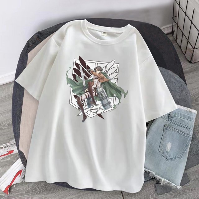 Japanese Anime Attack on Titan Short Sleeve All-match T-Shirt for womenpangjing