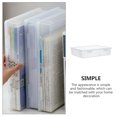 thumbnail image 3 of Large Storage Box Plastic Organizer Case Work Desk Organizer File Bag Can Be Stacked White Office, 3 of 6