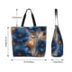 thumbnail image 5 of Fotbe Elegant Blue Gold Blooms Bolsa Tote Estética de Lona con Estampado para Mujer - Bolsa Reutilizable de Hombro Casual para Vacaciones, Compras, Trabajo y Gimnasio, 5 of 8