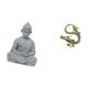 thumbnail image 5 of Estatua de mono,Estatua de Buda Mono para Interiores y Exteriores Budista,Figuras en miniatura meditando para decorar el jardín de casa.,Escultura china,Minifigura china de latón para, 5 of 8