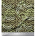 thumbnail image 1 of Soimoi Georgette Viscose Fabric Zig Zag Abstract Print Fabric by Yard 42 Inch Wide, 1 of 3