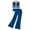 Blue., variant on HBGVBA Women 2 Piece Outfits,Casual Matching Set,Sleeveless Crew Neck Top Elastic Waist Long Pants Casual Outfit Set