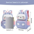 thumbnail image 6 of Forestfish Rabbit Cute Daycare Backpack, Mini Backpack for 2-4 Purple, 6 of 7