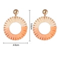 thumbnail image 2 of 2 pares de pendientes de aro con borla de rafia hechos a mano, joyería llamativa de moda para mujeres y niñas, 2 of 5