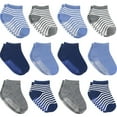 thumbnail image 6 of Debra Weitzner Non-Slip Toddler Socks With Grips for Baby Boys and Girls - Anti-Slip Crew Socks for Infant's and Kids, 12 Pairs, 6 of 8