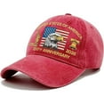 thumbnail image 6 of US 250th Anniversary Hat, Commemorative Celebration Tribute Baseball Cap, Adjustable Patriotic Anniversary Cap for Women Men, Celebrate 250 Years of American Spirit, Red, 6 of 6