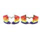thumbnail image 1 of Pulsera de metal con forma de corazón y arcoíris, hecha a mano, estilo retro, para LGBT, gays, lesbianas y homosexuales (bronce y plata), 1 of 7