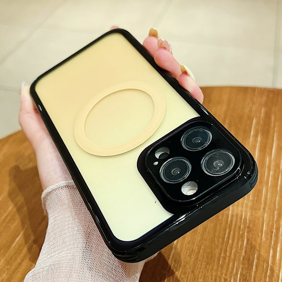 Allytech for Apple iPhone 14 Case Cover Magsafe, Gradient Color Case for Girls Slim Shell Wireless Charging Anti-Scratch Shock Resistance Protective Phone Case for Apple iPhone 14 - Yellow