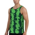 thumbnail image 2 of Cauagu Green Stripes Of Watermelon Print Men's Sleeveless Muscle Shirts,Tank Tops Quick Dry Workout Tank Top Gym Muscle Tee Fitness Bodybuilding T Shirt for Men-X-Large, 2 of 7