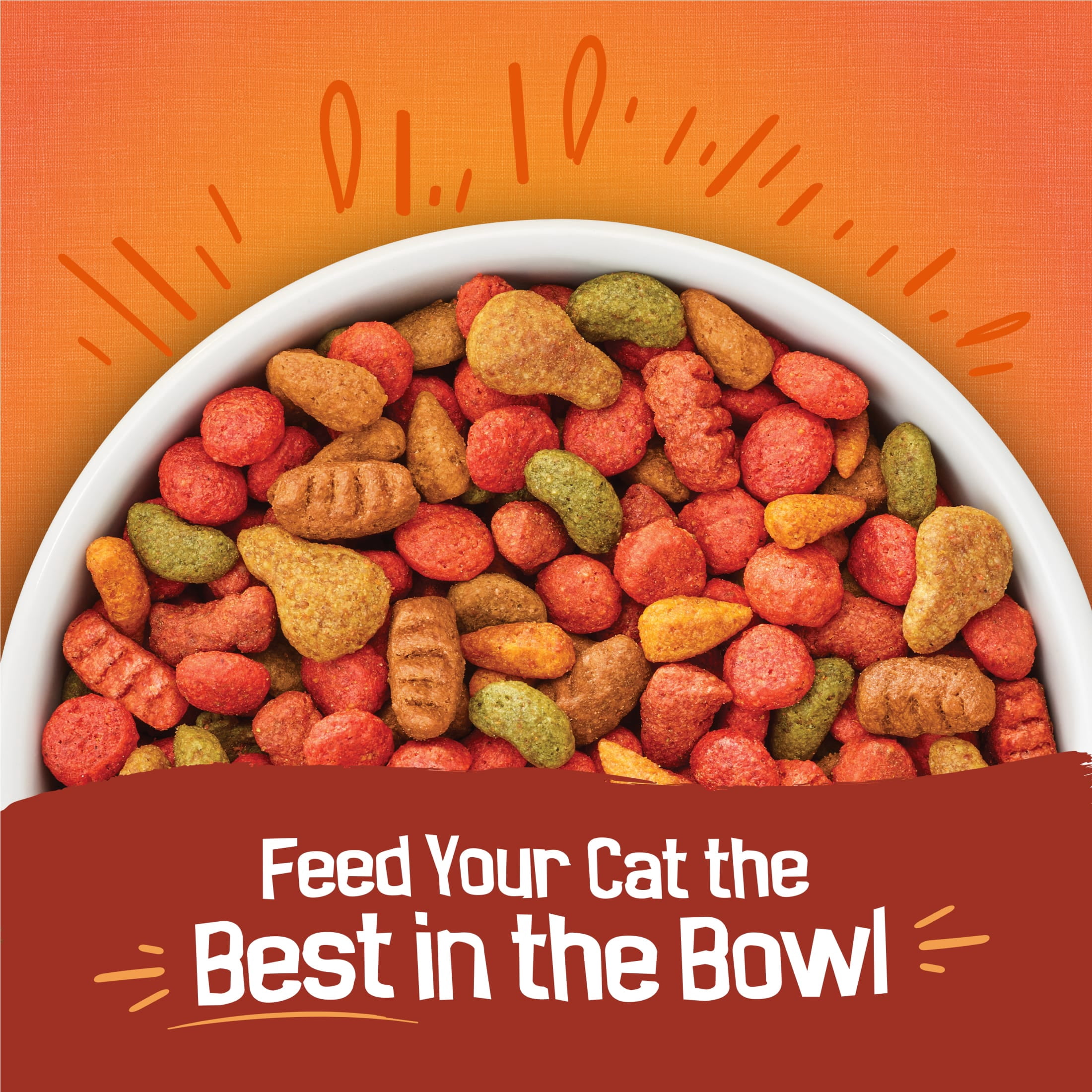 Purina Friskies Tender and Crunchy Dry Cat Food Flavors of Chicken, Beef, Carrots and Green Beans, 3.15 lb Bag