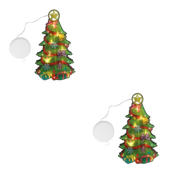 Naiovety Navidad LED decoración muñeco de nieve estrella campana luz vacaciones ventana decoración LED ventosa luces Navidad colgante para Navidad 2021 Type2 NO2 Naiovety CBP168186