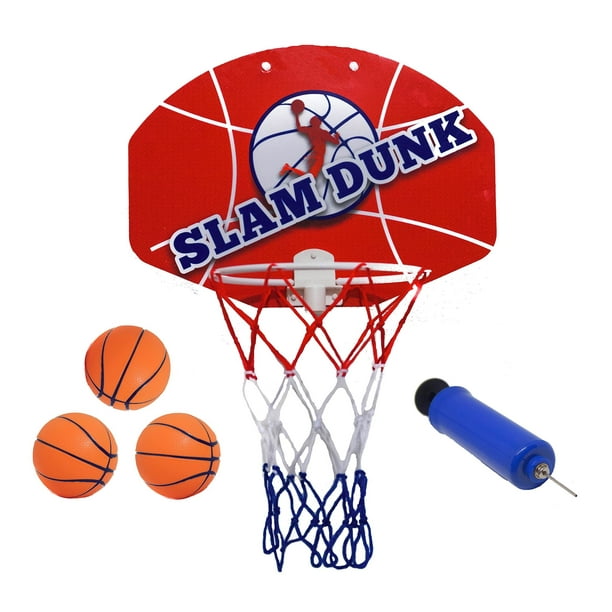 Kipi Toys Slam Dunk Mini Basketball Hoop SetOver the Door Plastic Toy
