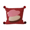 thumbnail image 1 of Heart Shaped Pillow Removable Washable Cover with Insert Sofa Cushion 16X16 Inch Valentines Day Home Decor, 1 of 7