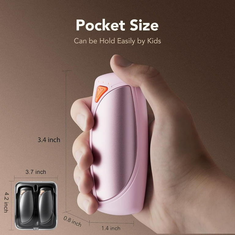 Rechargeable Hand Warmers 2 Pack With Charging Case - 14000mAh Electric Pocket Heaters