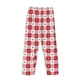 thumbnail image 4 of Kdxio Plaid Heart Print Men's Sleep Pajama Pant Lounge Pants with Pockets, 4 of 8