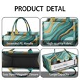 thumbnail image 4 of Large Capacity Tote Bag,Teal Marble Gold Wave Pattern Handbag Fashion Luxury Tote Bag,15.7"x13"x 5.1" Inches,Laptop Compatible, 4 of 6