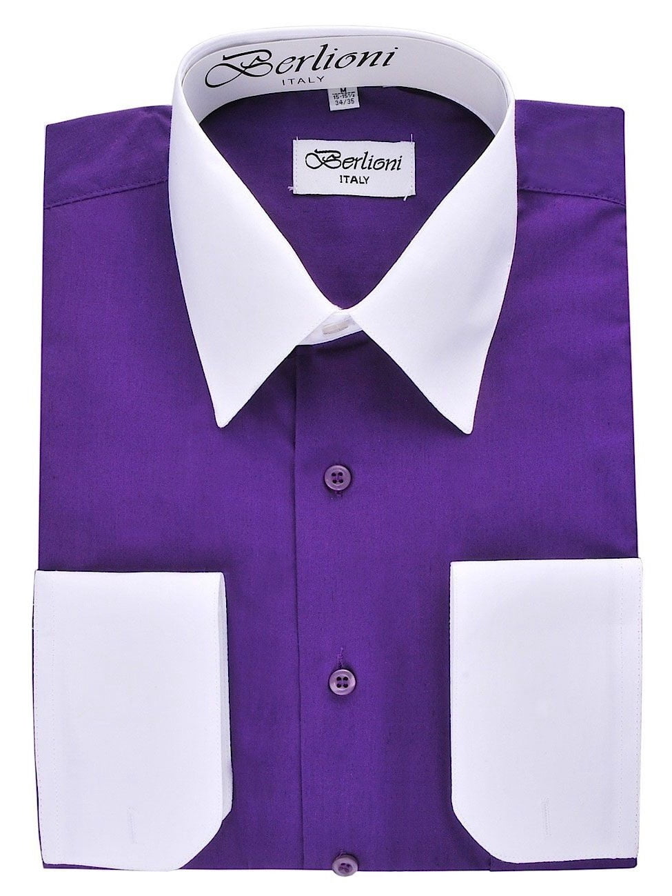 Men's Two Tone Dress Shirt - Walmart.com