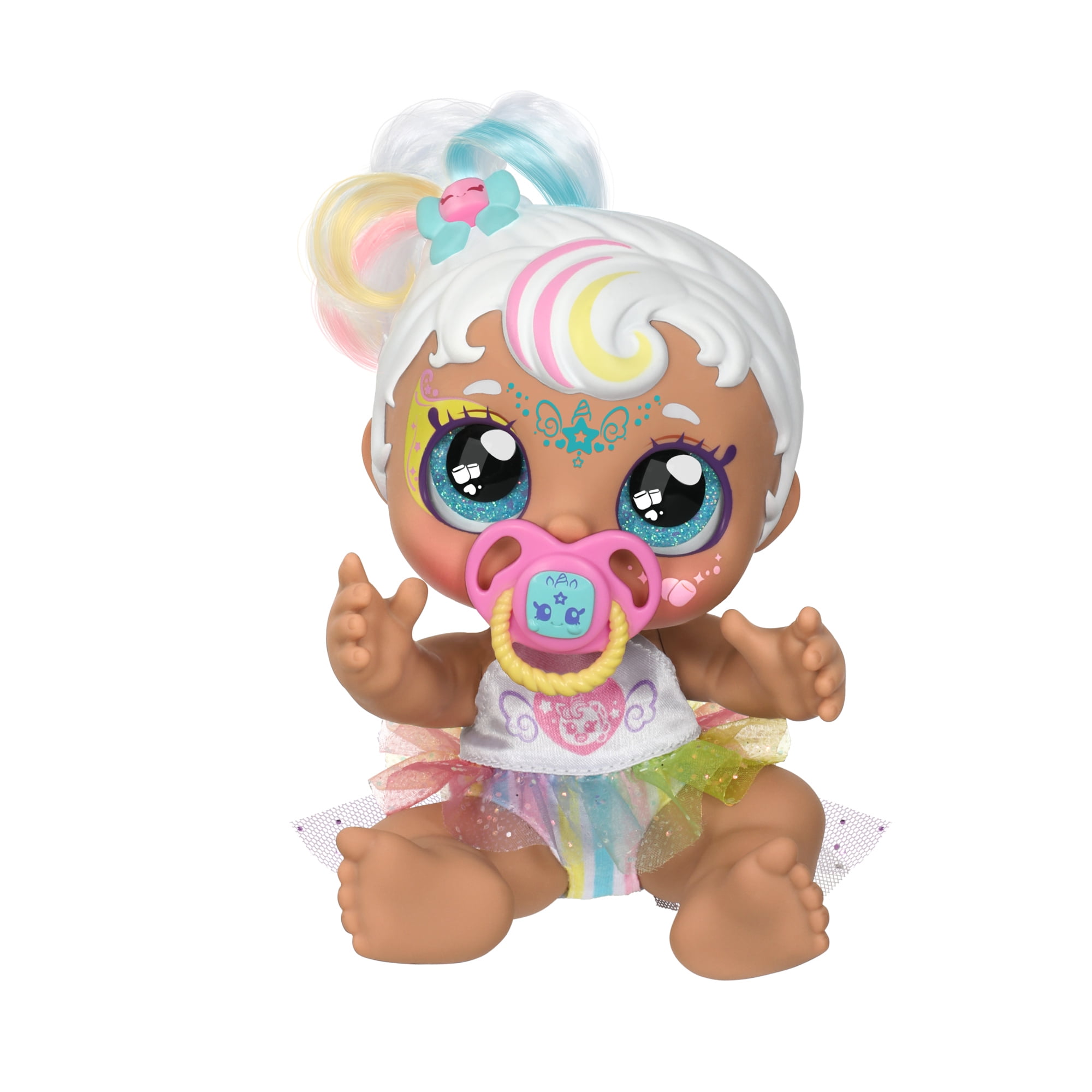 Kindi Kids Magic Baby Sister Doll Mini Mello Unicorn with Face Paint Reveal, Child, Ages 3+