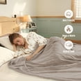 thumbnail image 4 of YAKEE Electric Heated Blanket 62"x84" Twin Size - Soft Warm Coral Fleece, 4 Heat Levels, 10 Hours Auto-off, Machine Washable with Overheat Protection, Brown, 4 of 7