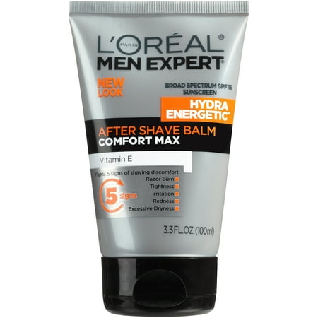 L'Oreal Paris Men Expert Hydra-Energetic Comfort Max After Shave Balm SPF 15, 3.3 Fl Oz