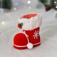 thumbnail image 3 of YUEVE Glass Food Storage Containers with Lids Christmas Candy Boots With Small Holiday Cnady Bag Christmas Tree Ornament Christmas Stocking Mini Santa Boots For Fireplace, 3 of 3