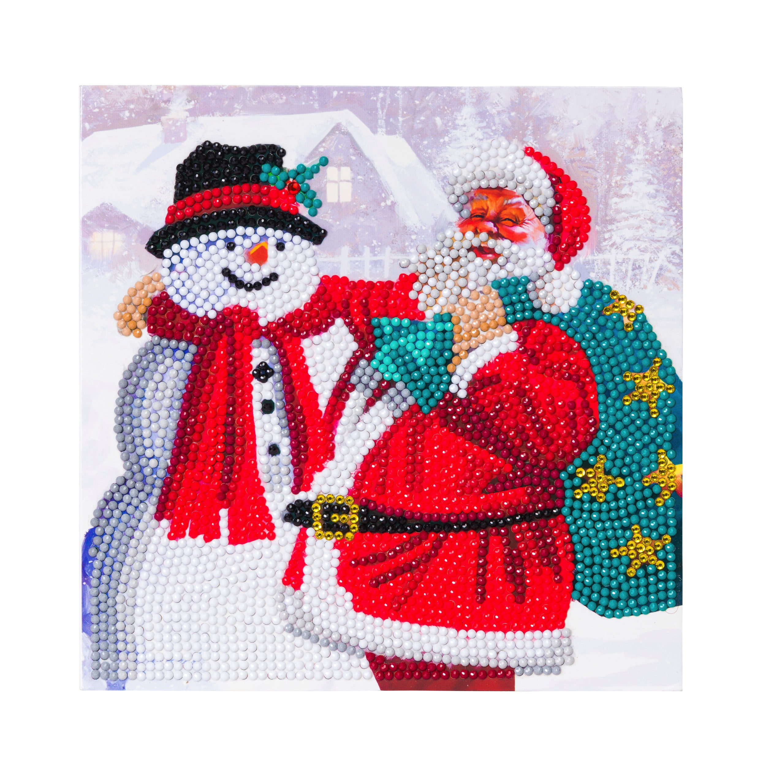 Snowman Diamond Art Card Kit by Make Market® Christmas-Christmas Crafts 