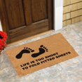 thumbnail image 6 of 16x24 Inch Coir Doormat Holder Mats for Front Door Summer Rug Outdoor Home Décor Doormat Entrance Door Mats for Entrance, Patio, High Traffic Areas, LIFE IS TOO SHORT TO FOLD FITTED SHEETS, 6 of 6