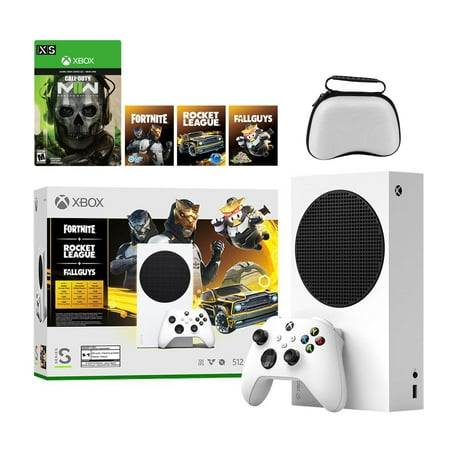 Microsoft Xbox Series S Gilded Hunter Bundle - Fortnite, Rocket League & Fall Guys with Call of Duty: Modern Warfare 2 Full Game and Mytrix Controller Protective Case - Xbox Digital Version Console
