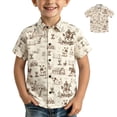 thumbnail image 4 of Button Down Shirts for Boys Short Sleeve Western Farm Animal Print Casual Top Daily Party Vacation Wear, 4 of 7