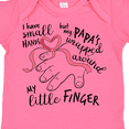 thumbnail image 4 of Inktastic I Have Small Hands, but My Papas Wrapped Around My Little Finger Boys or Girls Baby Bodysuit, 4 of 5