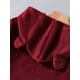 thumbnail image 4 of Sudadera con capucha y estampado gráfico de orejas de gato, informal, de manga larga, con bolsillo y capucha, para mujer, 4 of 5