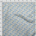 thumbnail image 4 of oneOone Polyester Spandex Medium Blue Fabric Floral Diy Clothing Quilting Fabric Print Fabric By Yard 56 Inch Wide, 4 of 5