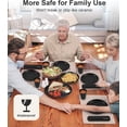 thumbnail image 5 of 32 Piece Plates and Bowls Sets of 8, Unbreakable Wheat Straw Dinnerware Sets, Plastic Dish Set for Camping, Dishwasher Microwave Safe, Outdoor Kitchen and Apartment Dinning Essentials, Black, 5 of 12