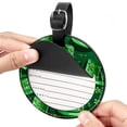 thumbnail image 2 of Saint Patrick's Day Set of 2pcs PU Leather Round Suitcase Tags with Privacy Cover and Name ID Tag - Ideal for Travel Luggage, Handbags, Backpacks, School Bags, 2 of 6