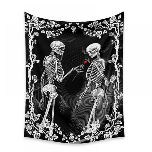 pics The Lovers Skeleton Tapestry walmart