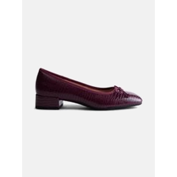 Scenario Women's Low Heel Faux Croc Ballet Flats