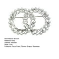 thumbnail image 7 of Eoperou Women Brooch Faux Pearl Double Ring Shape Stainless Anti-slip Wear-resistant Coat Collar Hat Scarf Decoration Clothes Pin Garment Jewelry, 7 of 7