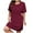 Red2, variant on Posijego Womens Plus Size Nightgowns Crew Neck Short Sleeve Sleepshirts Loose Loungewear Pajamas Dresses