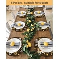 thumbnail image 4 of 15 Inch Round Placemats Set of 6, Brown Giraffe Non Slip Heat Insulation PP Table Mats, Love Heart Spring Floral Botanical Washable Place Mats for Kitchen Dining Party Table Decor, 4 of 7