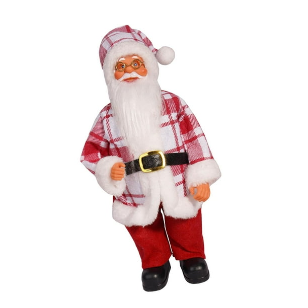 Muñeco de Papá Noel, decoración navideña, colección de obras de arte, adorno decorativo para gabinete rojo blanco