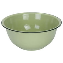 LEORX Green Enamel Bowl for Storing and Serving Fruits Snacks and Desserts Vintage Kitchenware 10.5 Inch