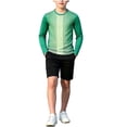thumbnail image 4 of Boys Soccer Goalie Jersey Padded Uniform Kit - Goalkeeper Jersey, Shorts, Kids Football Padded Shirt Kids Green-A, 4 of 6