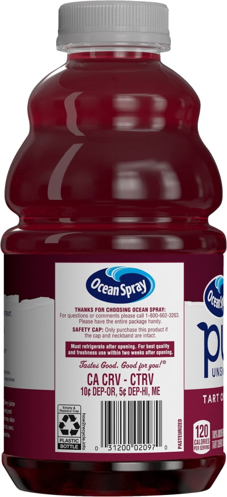 Ocean Spray 100% Pure Tart Cherry Juice 32 fl oz - 3 count